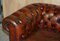 Antique Gentlemans Chesterfield Sofas in Brown Leather, Set of 2 10