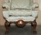 Large Wingback Armchair with Claw & Ball Carved Feet, 1840s 3