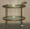 Art Deco Frosted Glass & Polished Brass Drinks Trolley, 1920s 13