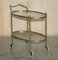 Art Deco Frosted Glass & Polished Brass Drinks Trolley, 1920s 2