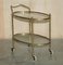 Art Deco Frosted Glass & Polished Brass Drinks Trolley, 1920s, Image 2