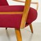 Italienische Armlehnstühle aus Holz & Baumwolle von Knoll, 1960er, 2er Set 5