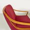 Italienische Armlehnstühle aus Holz & Baumwolle von Knoll, 1960er, 2er Set 9