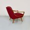 Italian Wood and Cotton Armchairs by Knoll, 1960s, Set of 2, Image 11