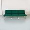 Italienisches modernes Sofa aus Stahl & grüner Baumwolle, 1970er 3