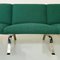Italienisches modernes Sofa aus Stahl & grüner Baumwolle, 1970er 11