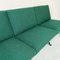 Italienisches modernes Sofa aus Stahl & grüner Baumwolle, 1970er 10
