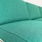 Italienisches modernes Sofa aus Stahl & grüner Baumwolle, 1970er 9