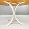Italian Modern Round Dining Table in White Metal and Wood, 1970s 8