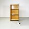 Modern Italian Light Briar and Smoked Glass Bookcase attributed to Saporiti, 1970s 3