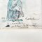 Artista italiano, Figura, 1954, Disegno a pastello e acquerello, Incorniciato, Immagine 4