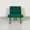 Italian Modern Steel and Green Cotton Lounge Chairs attributed to Gastone Rinaldi, 1970s, Set of 2 14