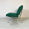 Italian Modern Steel and Green Cotton Lounge Chairs attributed to Gastone Rinaldi, 1970s, Set of 2 13