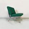 Italian Modern Steel and Green Cotton Lounge Chairs attributed to Gastone Rinaldi, 1970s, Set of 2 15