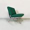 Italian Modern Steel and Green Cotton Lounge Chairs attributed to Gastone Rinaldi, 1970s, Set of 2, Image 15