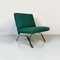 Italian Modern Steel and Green Cotton Lounge Chairs attributed to Gastone Rinaldi, 1970s, Set of 2 16