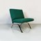 Italian Modern Steel and Green Cotton Lounge Chairs attributed to Gastone Rinaldi, 1970s, Set of 2, Image 16