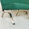 Italian Modern Steel and Green Cotton Lounge Chairs attributed to Gastone Rinaldi, 1970s, Set of 2 4