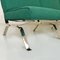 Italian Modern Steel and Green Cotton Lounge Chairs attributed to Gastone Rinaldi, 1970s, Set of 2, Image 4