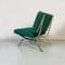 Italian Modern Steel and Green Cotton Lounge Chairs attributed to Gastone Rinaldi, 1970s, Set of 2 12