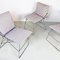 Italian Modern Chromed Metal & Cotton Sof Sof Chairs attributed to Enzo Mari for Driade, 1980s, Set of 3 2