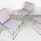 Italian Modern Chromed Metal & Cotton Sof Sof Chairs attributed to Enzo Mari for Driade, 1980s, Set of 3, Image 2