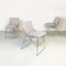 Italian Modern Chromed Metal & Cotton Sof Sof Chairs attributed to Enzo Mari for Driade, 1980s, Set of 3 4