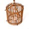 French Round Ceiling Light in Bamboo and Rattan by Louis Sognot, 1960s, Image 15