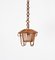 Lampada da soffitto rotonda in bambù e vimini di Louis Sognot, Francia, anni '60, Immagine 5