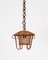 Lampada da soffitto rotonda in bambù e vimini di Louis Sognot, Francia, anni '60, Immagine 13