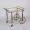 Brass and Black Lacquered Wood Bar Cart attributed to Cesare Lacca, Italy, 1950s 9