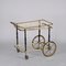 Brass and Black Lacquered Wood Bar Cart attributed to Cesare Lacca, Italy, 1950s, Image 15