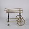 Brass and Black Lacquered Wood Bar Cart attributed to Cesare Lacca, Italy, 1950s 13