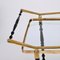 Brass and Black Lacquered Wood Bar Cart attributed to Cesare Lacca, Italy, 1950s 5