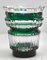Art Deco Green Cut-to-Clear Crystal Vase from Val Saint-Lambert, 1950s, Image 2