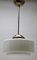 Lampe à Suspension avec Abat-Jour en Opaline et Accessoires en Chrome de Phillips, Holland, 1930s 4