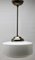 Lampe à Suspension avec Abat-Jour en Opaline et Accessoires en Chrome de Phillips, Holland, 1930s 8