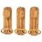Coat Rack Stands in Bamboo and Rattan, Italy, 1970s, Set of 3 1