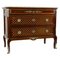 Antique French Chest of Drawers in Mahogany with Marquetry Works, 1870, Image 1