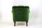 Club chair Art Déco in velluto verde, Francia, 1940, Immagine 9