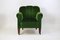 French Art Deco Club Chair in Green Velvet, 1940 2