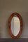 Large Swedish Oval Wall Mirror in Pine from Glasmäster Markaryd, 1960s 9