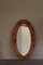 Large Swedish Oval Wall Mirror in Pine from Glasmäster Markaryd, 1960s, Image 9