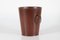 Dark Brown Leather Wastepaper Basket by Carl Auböck for Illums Bolighus, 1970s 2
