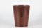 Dark Brown Leather Wastepaper Basket by Carl Auböck for Illums Bolighus, 1970s 1