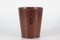 Dark Brown Leather Wastepaper Basket by Carl Auböck for Illums Bolighus, 1970s, Image 1