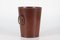 Dark Brown Leather Wastepaper Basket by Carl Auböck for Illums Bolighus, 1970s 3