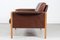 Cognac-Colored Leather 2-Seater Sofa in the Style of Finn Juhl, Denmark, 1960s 6