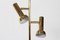 Scandinavian Brass and Lacquered Floor Lamp with Adjustable Shades, 1970s 5