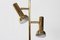 Scandinavian Brass and Lacquered Floor Lamp with Adjustable Shades, 1970s, Image 5